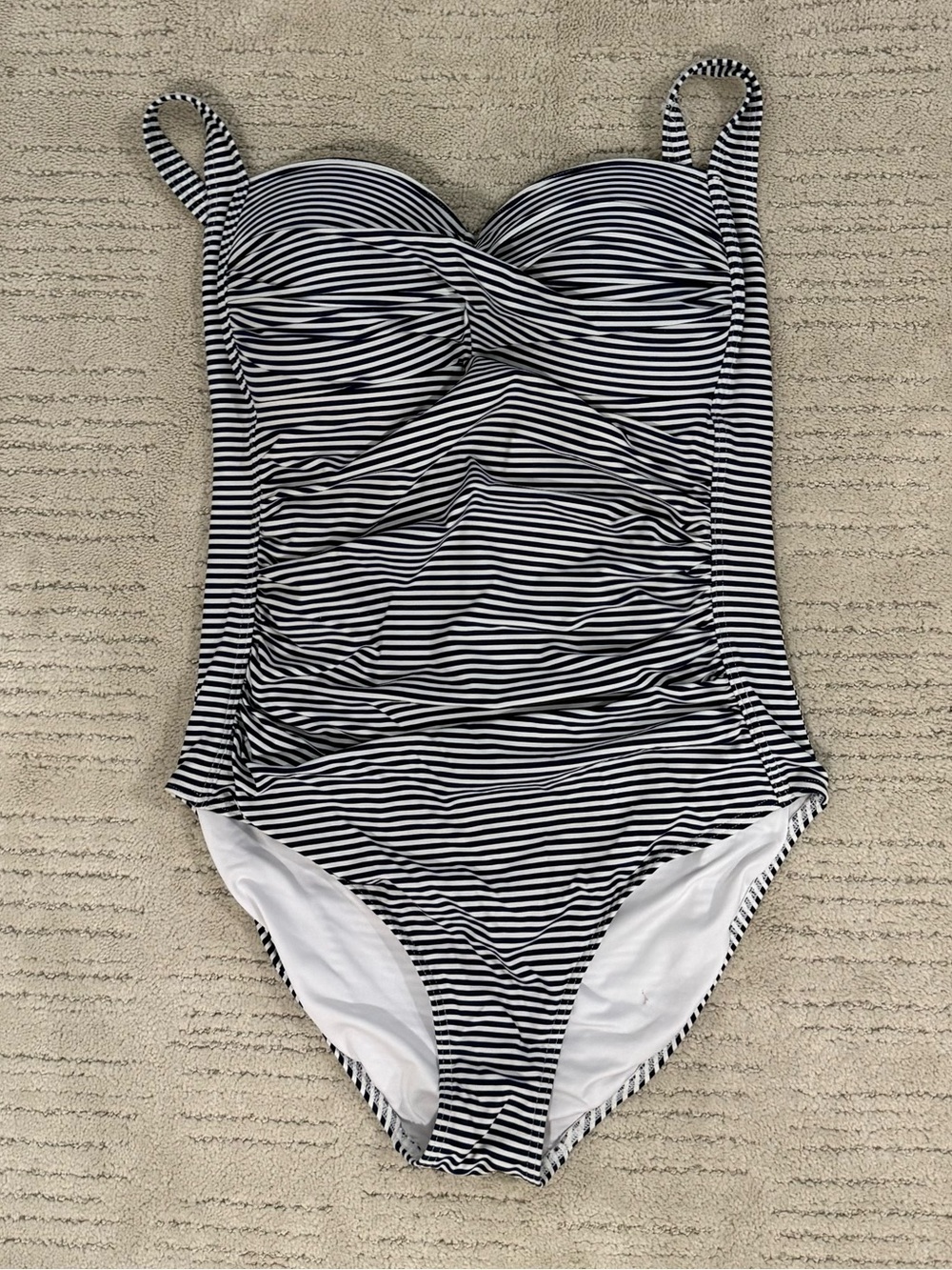 Nip Tuck Swim Striped One-Piece Tummy-Control Swimsuit